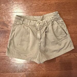 Free People Pleated High Rise Utility Shorts Size 8 – Khaki Gorp Y2K Casual
